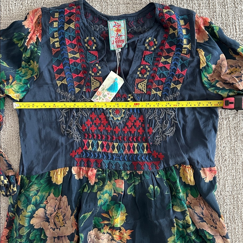 Johnny Was Floral Long Sleeve Dress - Picture 8 of 8